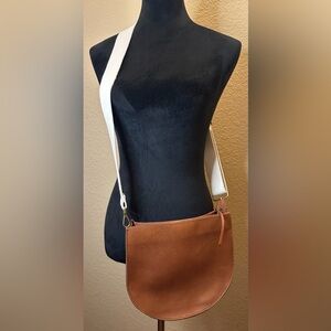 Madewell Brown and Cream Crossbody Bag